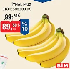 İTHAL MUZ 1 KG İTHAL MUZ 1 KG